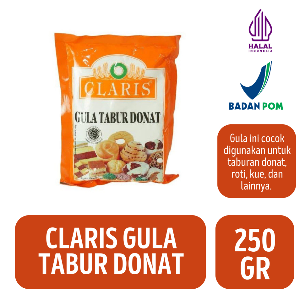 

Claris Gula Halus dan Gula Tabur Donat [250GR]