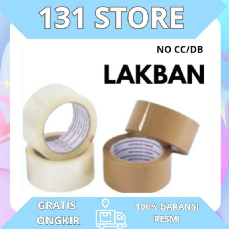 

Lakban bening- Lakban coklat ekonomis 45mmx 90 yard