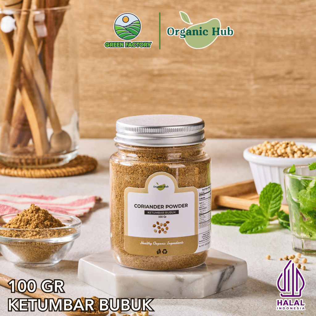 

Organic Hub Coriander Powder 100% Asli Rempah Bumbu Dapur Ketumbar Bubuk Premium Quality 100 gr