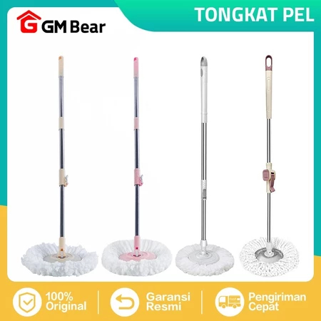GM Bear Tongkat Pel + Kain Pel Set - Mop Stick Set with Headmop