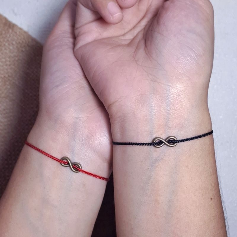 Roputto ● Extra Superthin Infinity | Gelang couple infinity 1mm - nylon |  gelang tipis / gelang cou