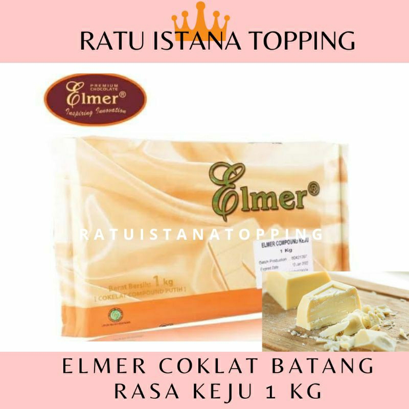 

ELMER COKELAT BATANG KEJU 1 KG CHEESE COMPOUND COKLAT BLOK SERUT KARAKTER