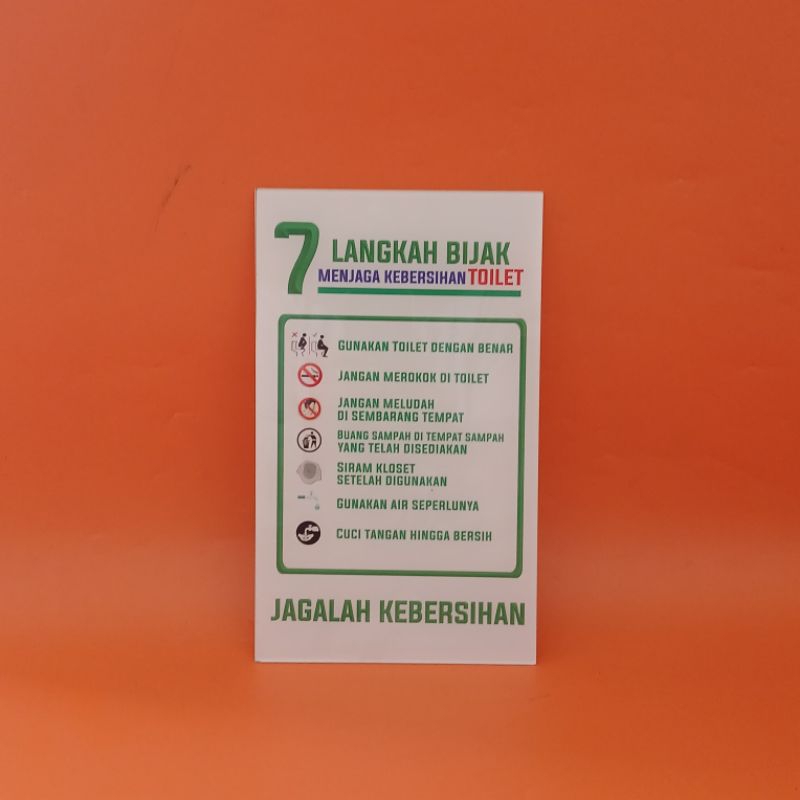 Stiker Kebersihan Toilet - Stiker Menjaga Kebersihan Toilet