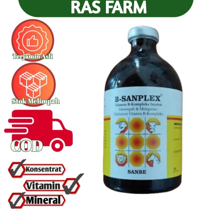 B-SANPLEX 100ML | INJEKSI VITAMIN B UNTUK HEWAN
