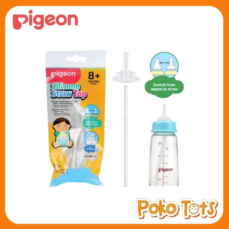 Pigeon Silicone Straw Top Sedotan Pengganti Dot Botol Susu Pigeon