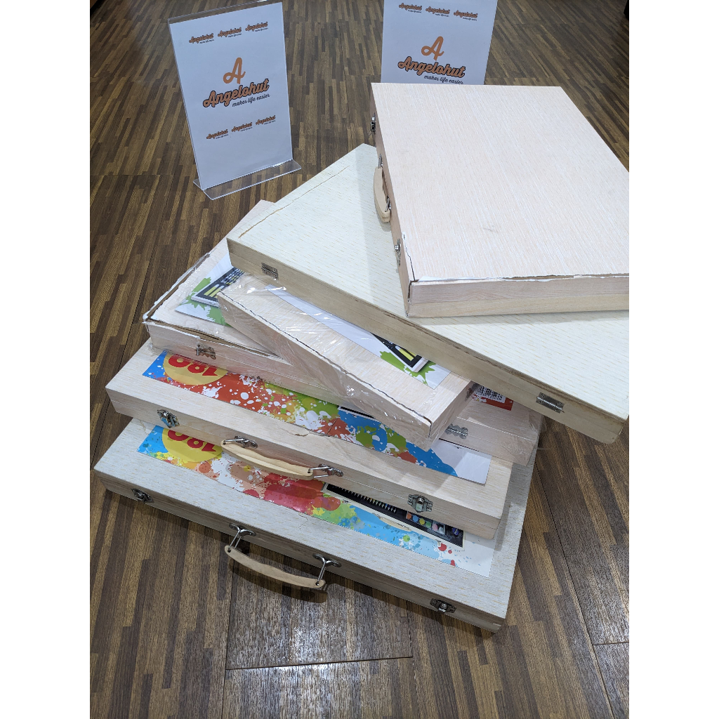 

Angelohut Set Pensil 180 PCS BORONGAN 6 pcs REJECTED BOX / CACAT BOX Crayon Set 180 set box Kayu