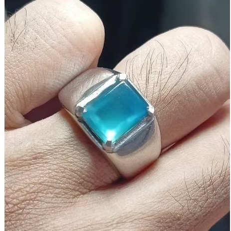 Batu Cincin Akik Bacan Kotak Kristal Kantoran