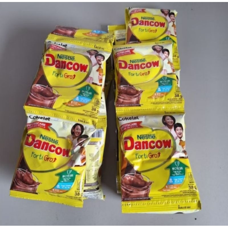 

Dancow Fortigrow rasa Coklat 38 gram Harga Rencengan isi 10pcs Exp April 2026