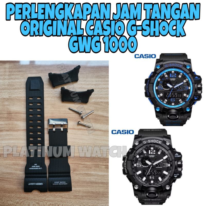 Perlengkapan Jam Tangan Original Casio G-Shock GWG 1000. Strap, kupingan, Baut/Pen