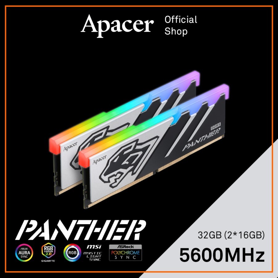 RAM APACER PANTHER RGB 32GB (2x16GB) DDR5 5600Mhz