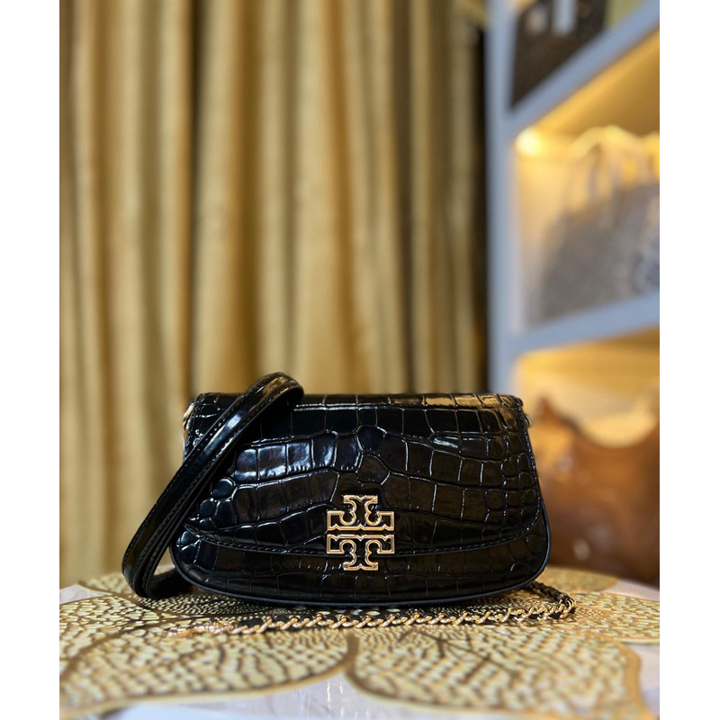TB Britten Convertible Crossbody Embossed Black - ORI / AUTHEN 100%