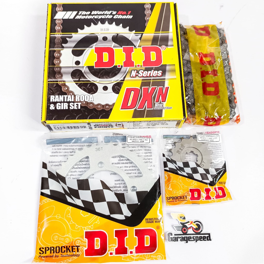 PAKET GEAR GIR SET DID YAMAHA RX KING JUPITER Z OLD VEGA R