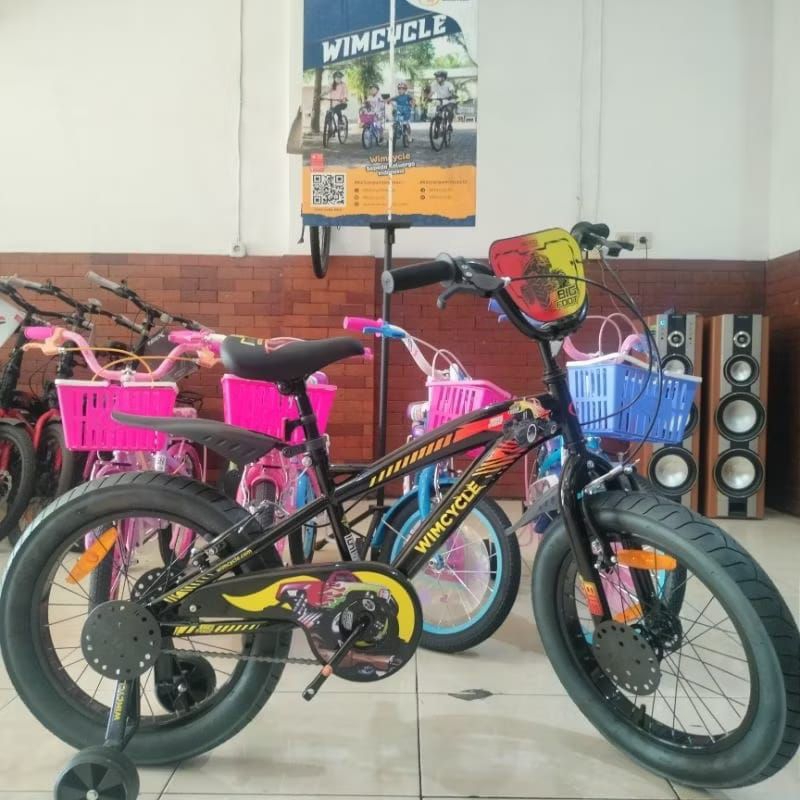 Sepeda BMX Wimcycle 18inchi WIM BMX BIGFOOT 18x11 ROAD BLACK Sepeda anak laki laki bmx