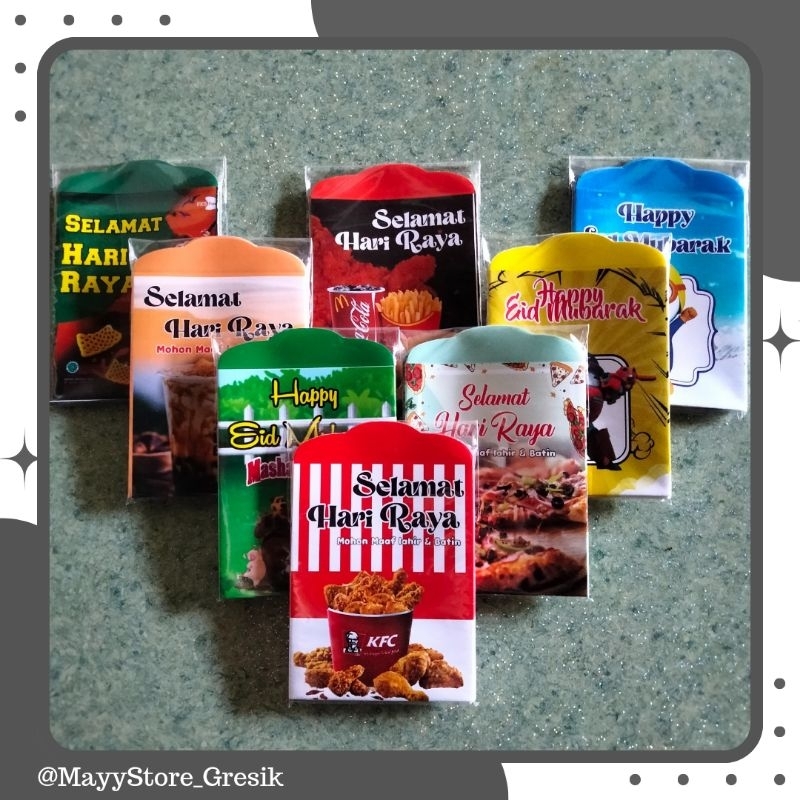 

[ 1 pack 10 pcs ] PILIH MOTIF - AMPLOP LEBARAN Medium / Uang Lipat 1x