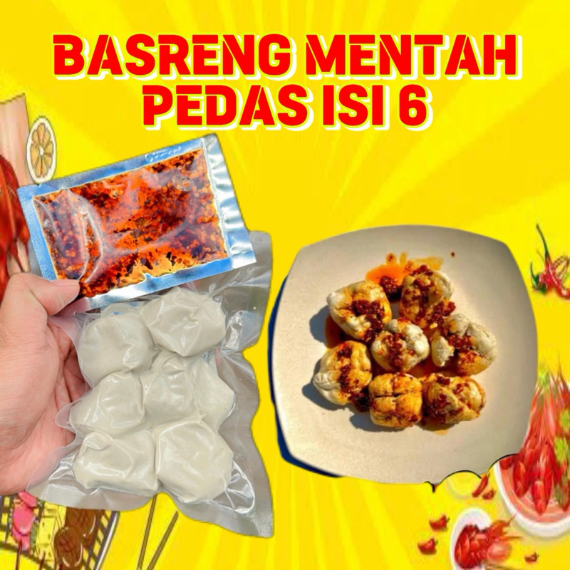 

Basreng pedas isi 6 basreng mentah plus chili oil