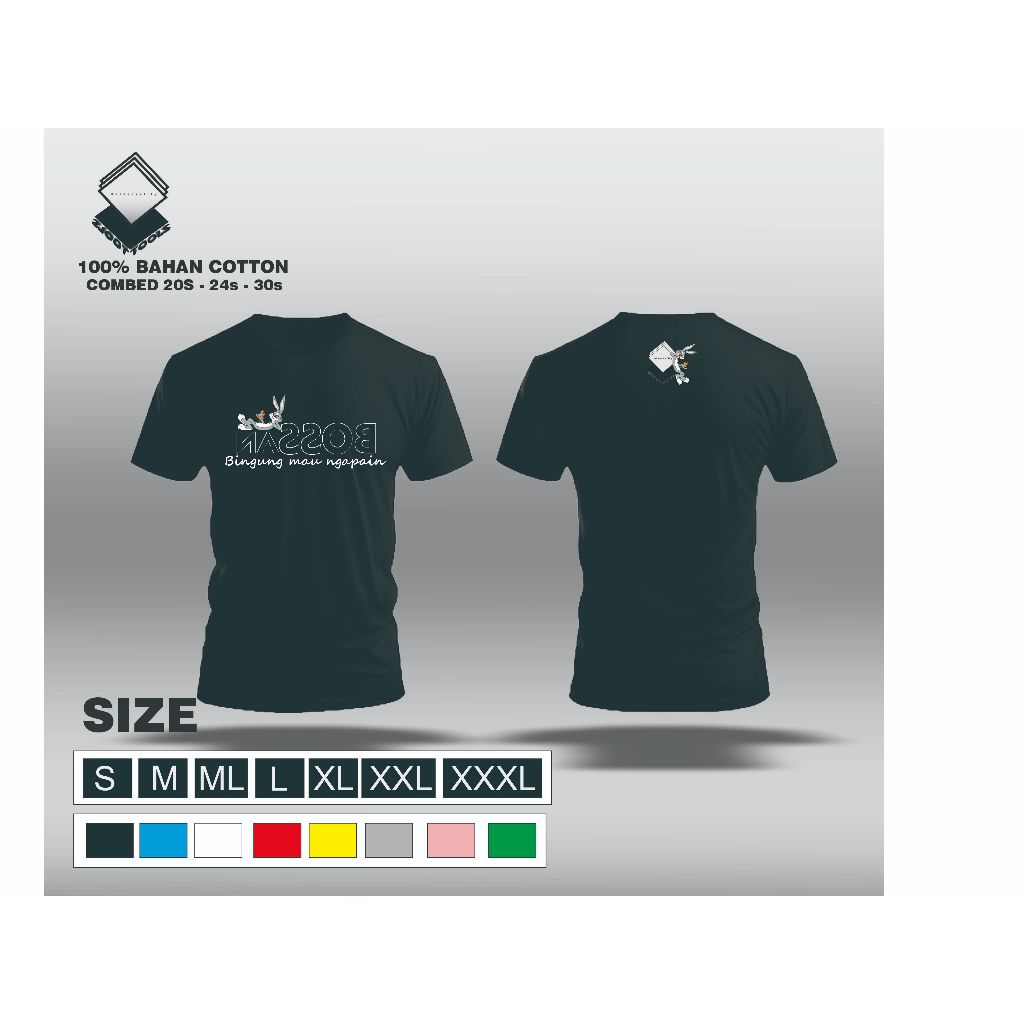 Kaos Unisex Hugo Boss "BOSSan" T-Shirt Distro Premium 100% Cotton Combed 30s