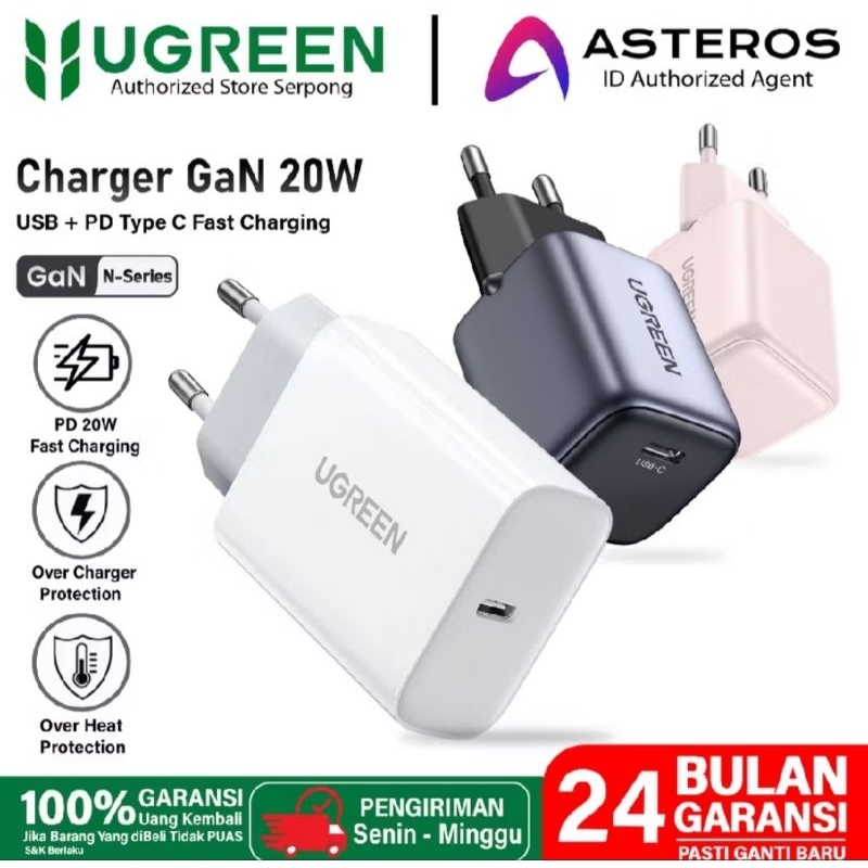Ugreen Charger iPhone 20 Watt for iPhone 11 13 12 14 - Fast Charger Ugreen iPhone Lighting Original