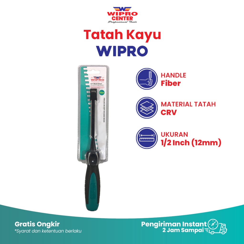 WIPRO Tatah Kayu 12mm Tatah Kayu 1/2" Pahat Kayu