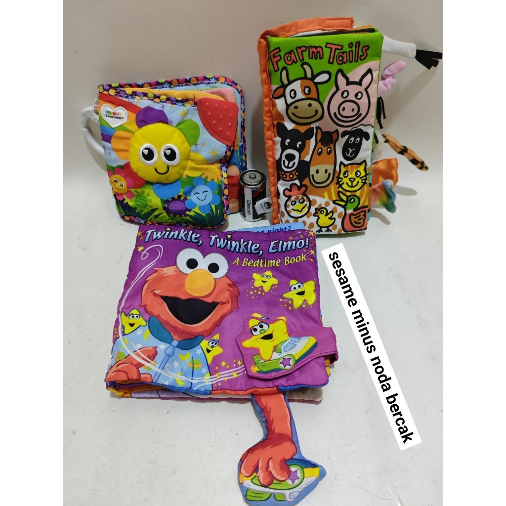 Set jellycat farm tails activity book , sesame street twinkle twinkle elmo bedtime book , lamaze sto