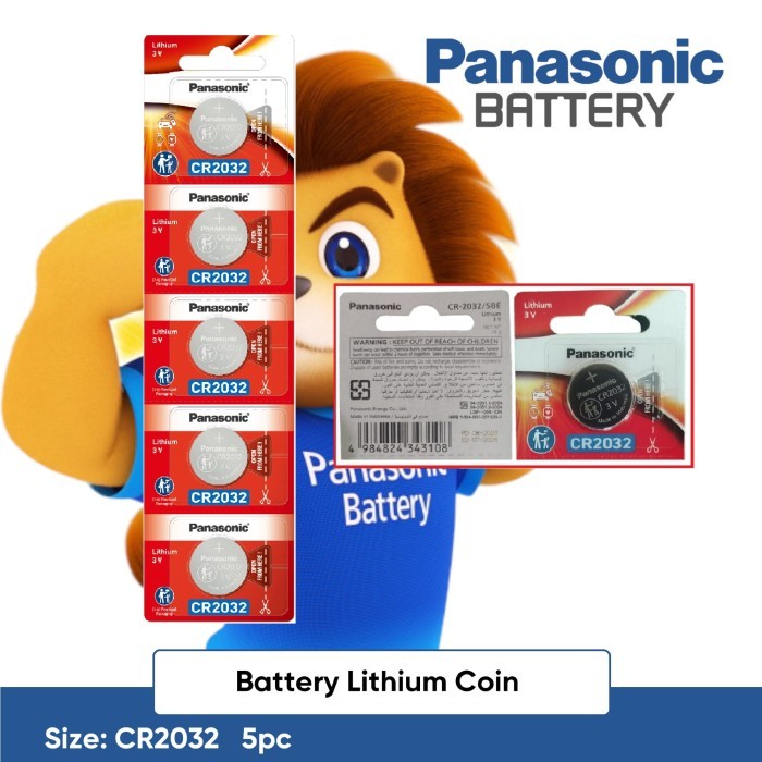 Panasonic Baterai Lithium Koin CR2032 Battery Lithium Coin CR2032