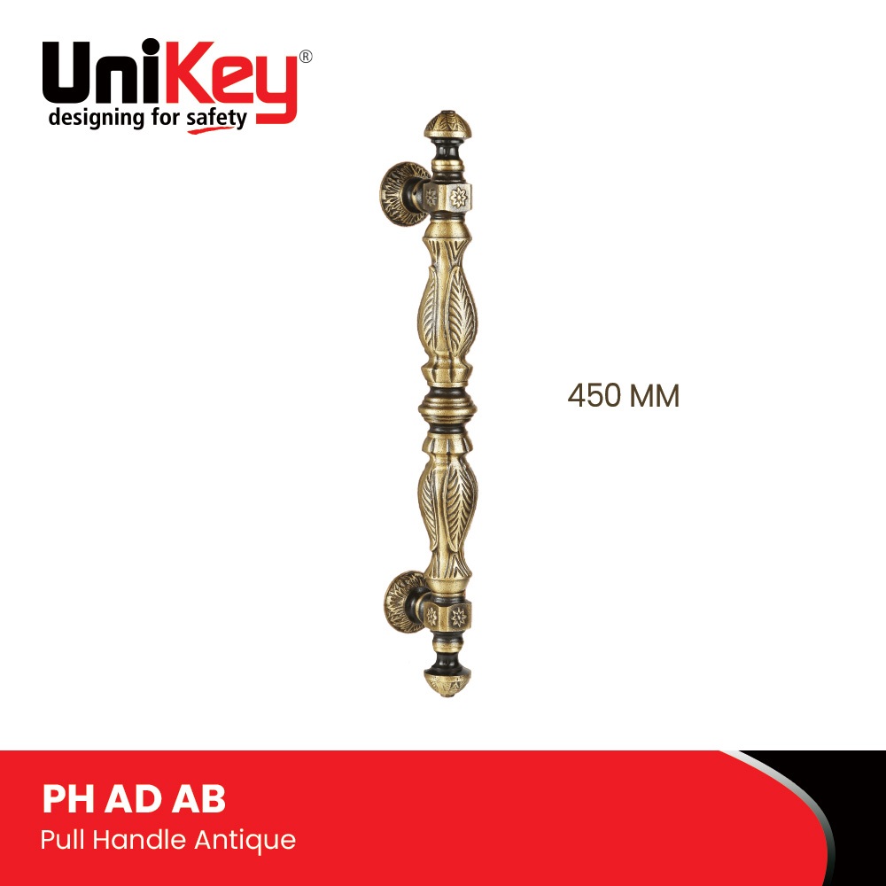 UniKey Pull Handle Antique Daun PH AD 450MM AB