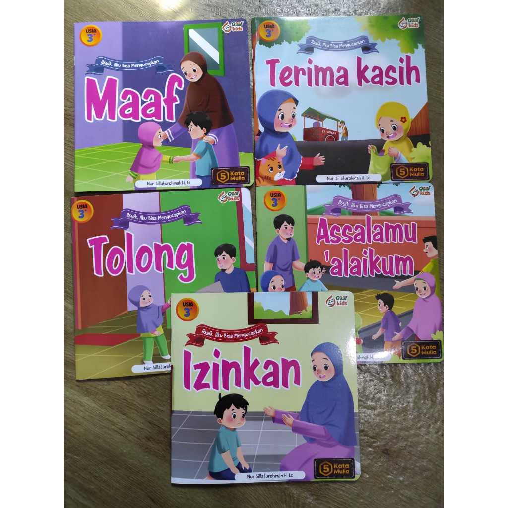 Buku cerita  5 kata mulia bisa pilih judul