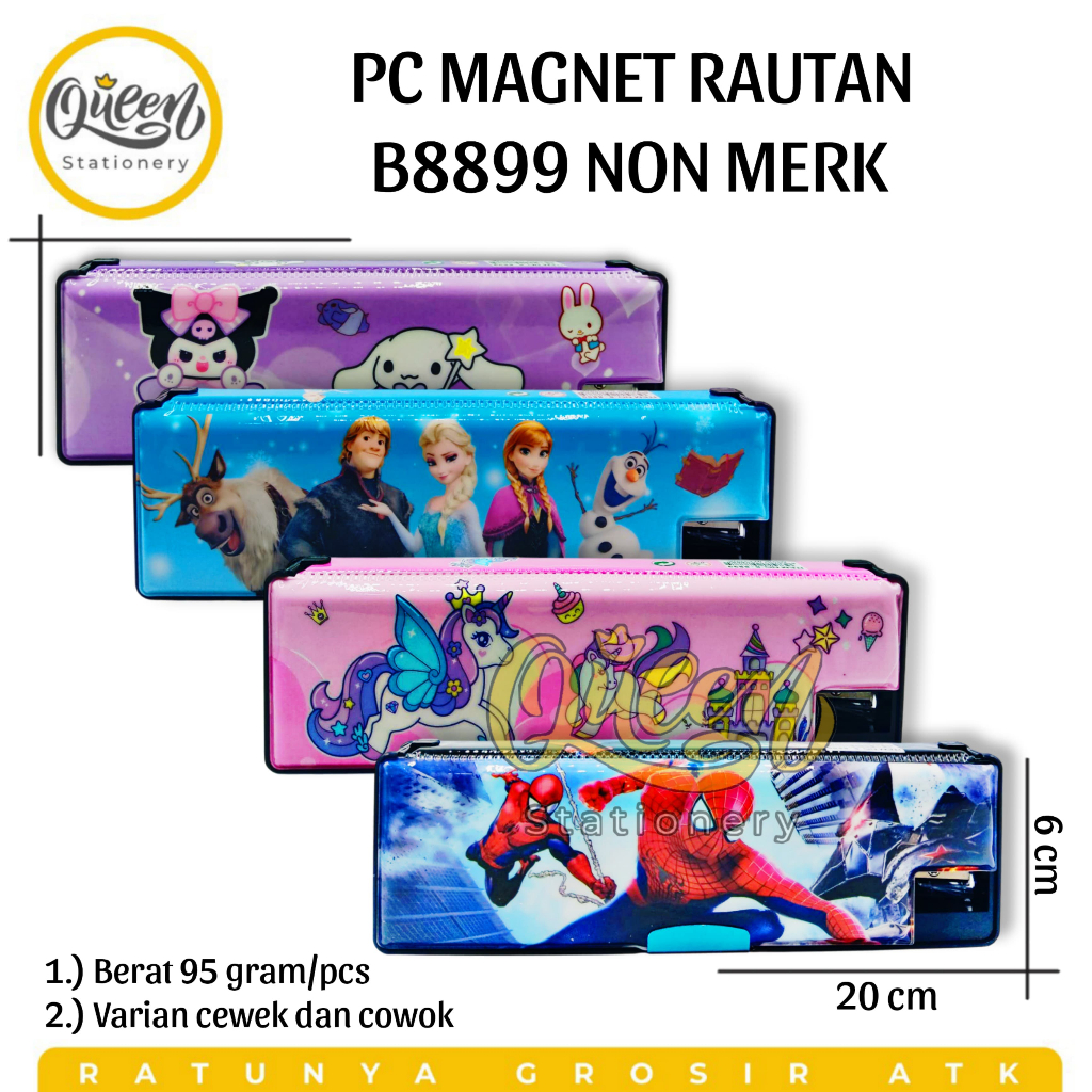 

1 PCS PENCIL CASE MAGNET RAUTAN B8899 NON MERK / KOTAK PENSIL MAGNET / TEMPAT ALAT TULIS (010430)
