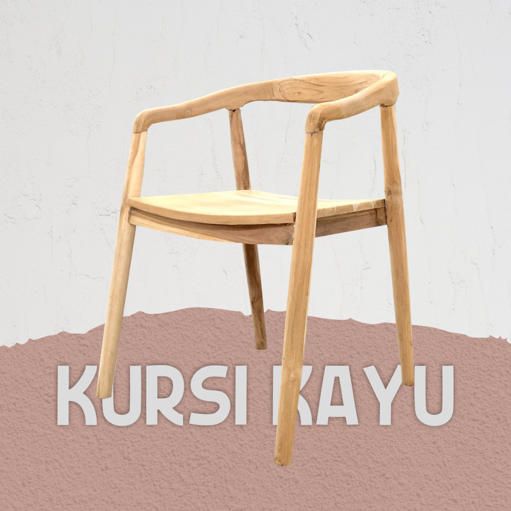 (CARGO) KURSI CAFE SELI BUBUT KAYU JATI