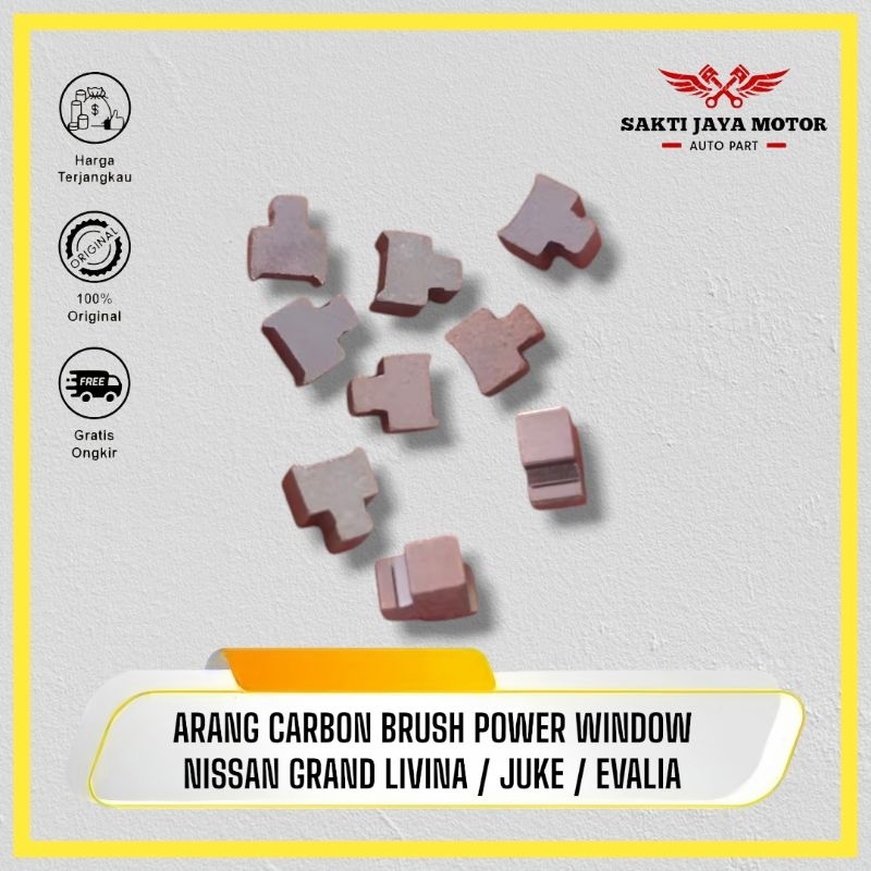 ARANG CARBON BRUSH DINAMO POWER WINDOW NISSAN LIVINA JUKE EVALIA  F3