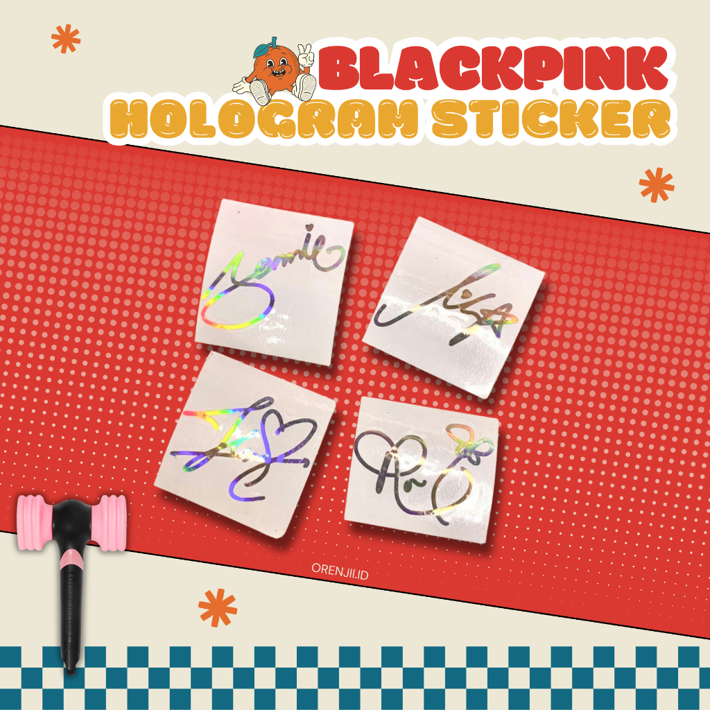 

[SATUAN] STIKER TANDA TANGAN BLACK PINK HOLOGRAM /STICKER SIGN TTD SIGNATURE BLAC KPINK