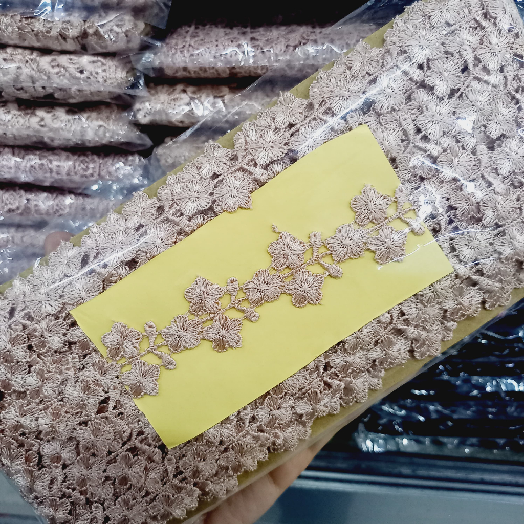 Renda Gipper RC 466 ROL Renda Pinggiran Bordir Mukena Baju