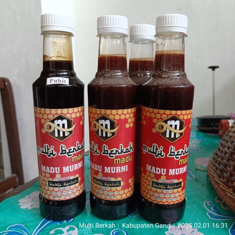 

Madu Murni 100% Asli Hitam Pahit 500gr