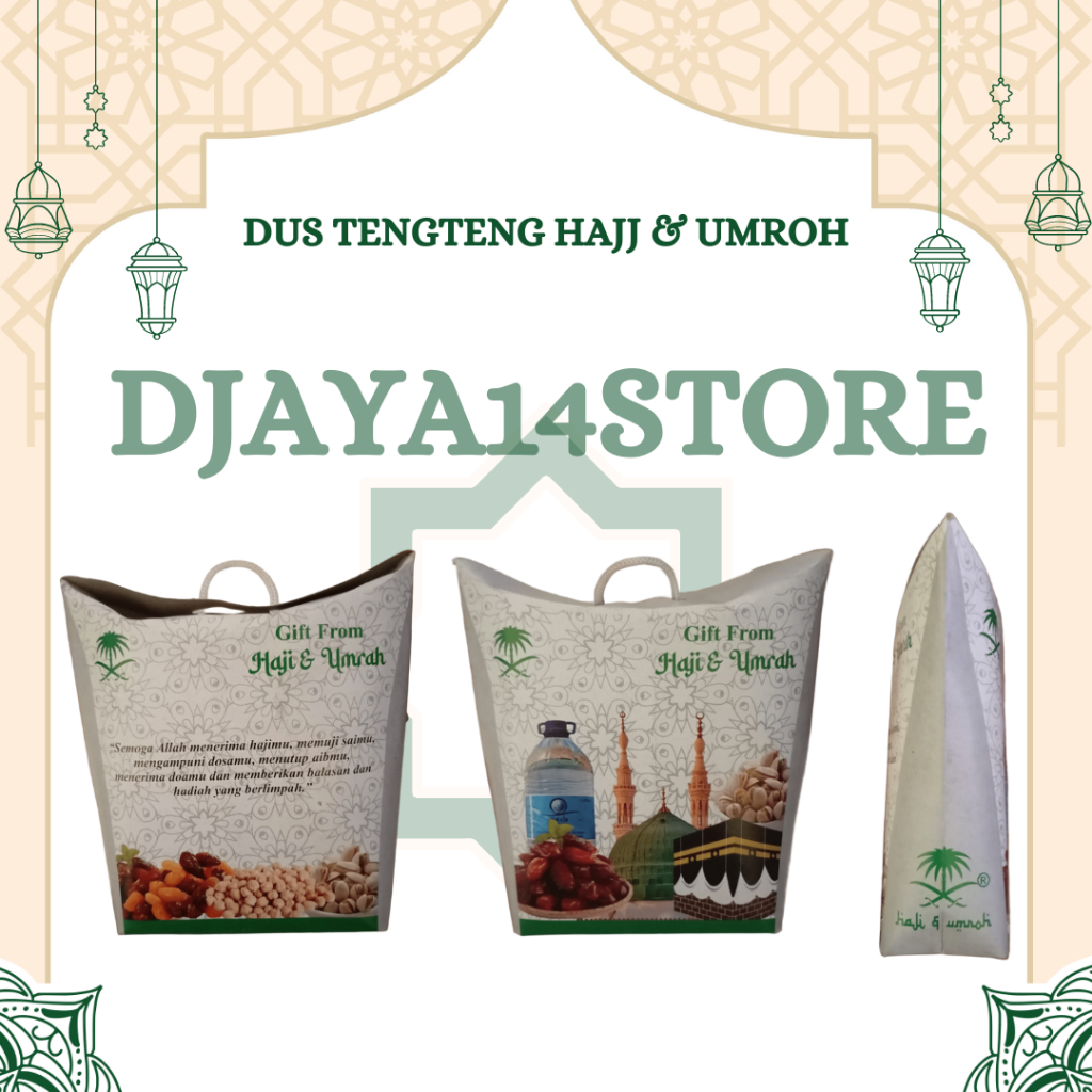

iDk90 1 Pack(Isi 50Pcs) Dus Tenteng Dus Tali Goodie Bag Paketan Oleh Oleh Hajji Dan Umroh