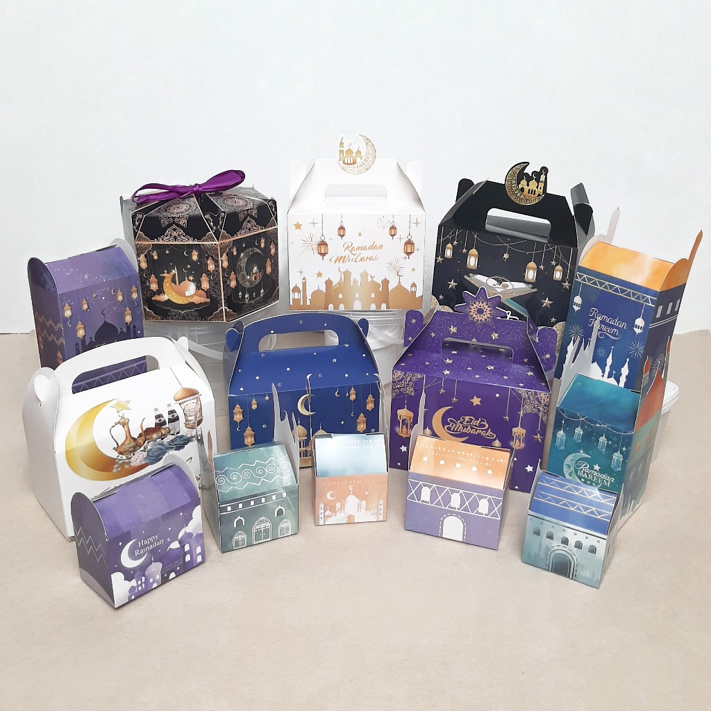 

Box Kotak Parcel Eid Mubarak Kardus Parcel Hampers Box Bingkisan Lebaran Idul Fitri kotak toples lebaran