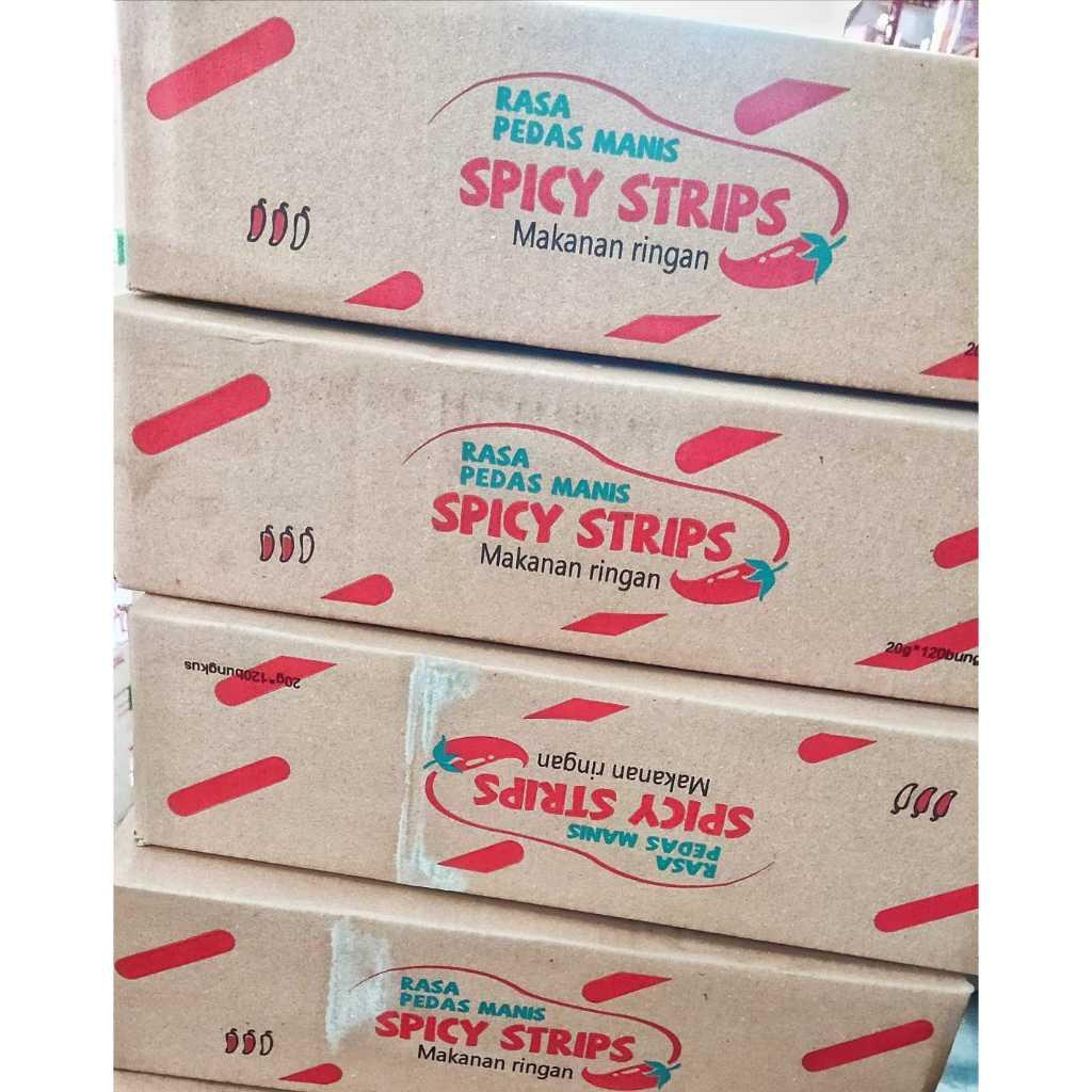 

Ratu Pedas Spicy Strips Dendeng Pedas Manis/Stik Pedas Manis - 1 slop isi 20 bungkus (KARTONAN)
