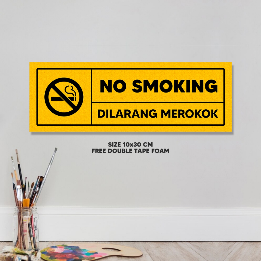 Hiasan Dinding No Smoking Hiasan Dinding Smoking Area [HW] - Decorin