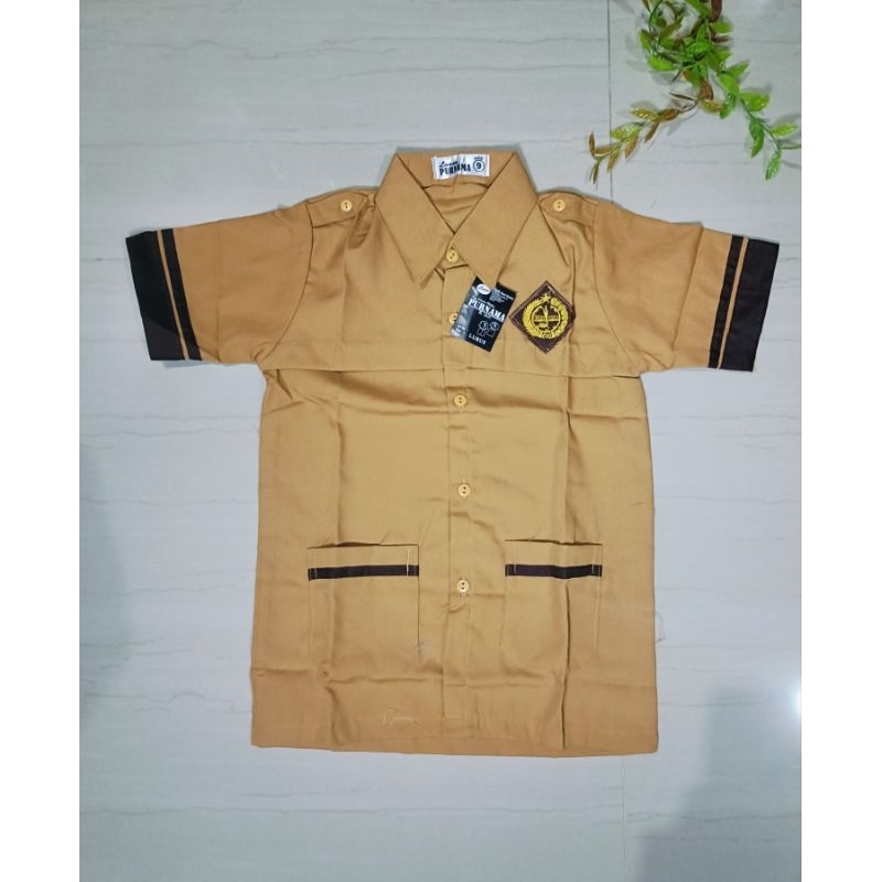 Seragam Sekolah SD/MI Hem/Kemeja Pramuka Siaga Kuning Jumbo