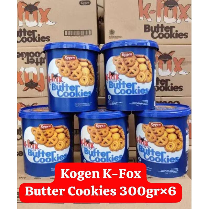 

Kogen kfox Butter Cookies 300gr Dus isi 6 Toples