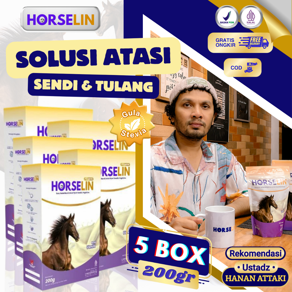 HORSELIN Paket Hemat 5 Box Susu Kuda Liar Premium Asli Sumbawa Original 200gr