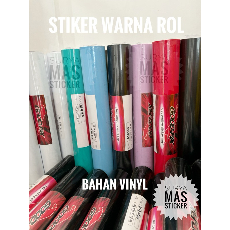 stiker warna sticker wrapping decal bodi motor polos UK 45 CM ROL