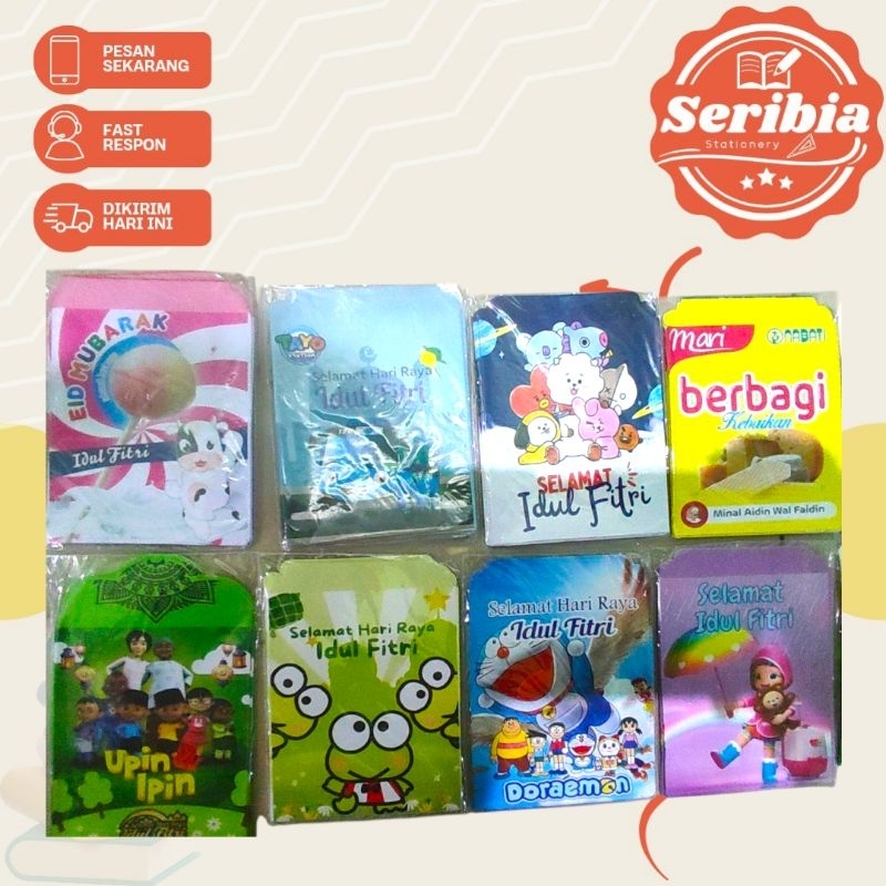 

AMPLOP HARI RAYA SIAP PAKAI UKURAN MEDIUM KERTAS GLOSSY/ ISI 10 PCS