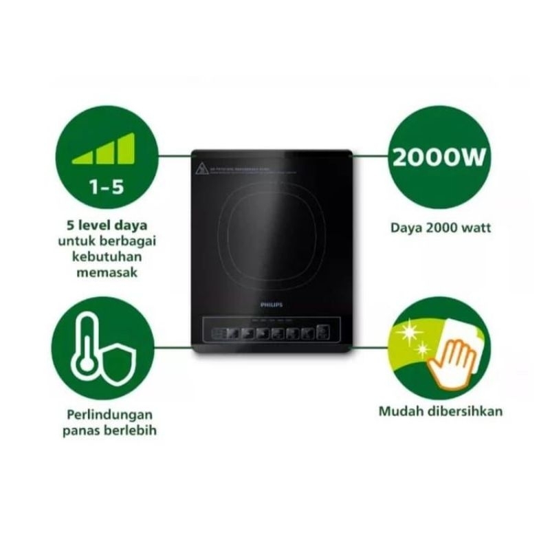 TERMURAH PHILIPS Kompor Induksi Portabel LCD Sentuh Digital/Kompor Listrik 200-2000/2200Watt HD.4902
