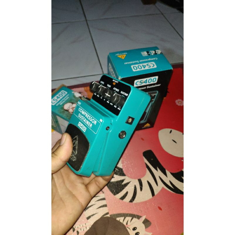 Behringer CS400 Pedal efek compresor kompresor penstabilizer gain sinyal gitar