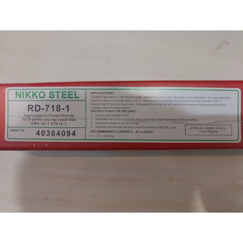 kawat las RD 7018 Ukuran 3.2mm