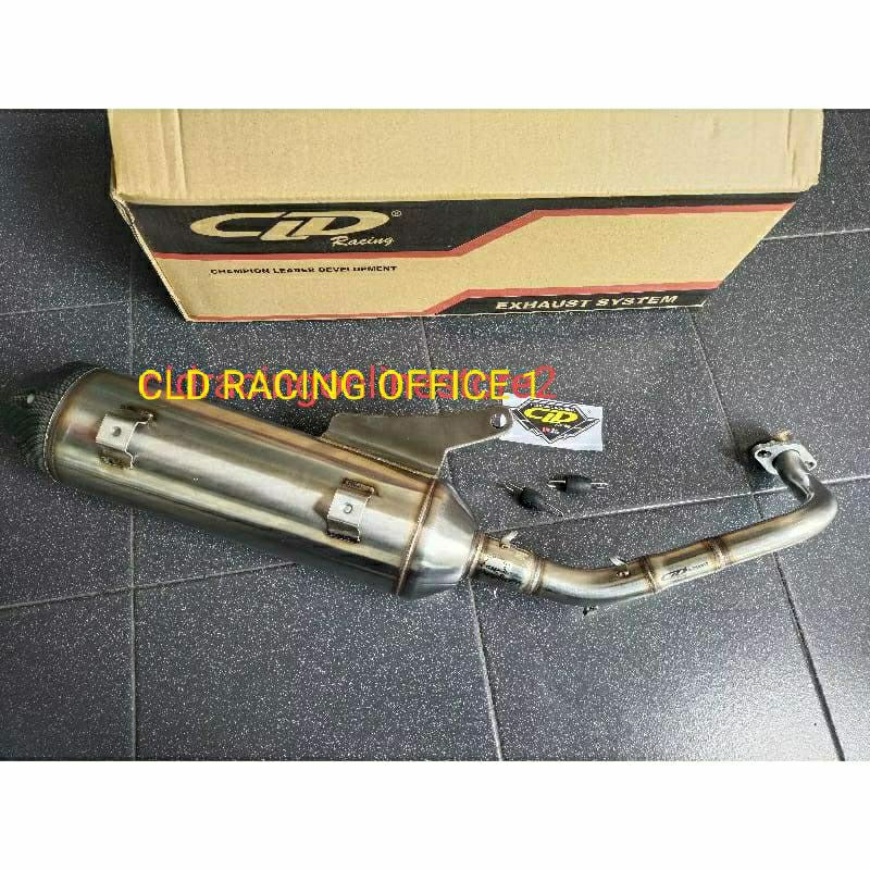 Knalpot Beat,Genio,Scoopy,Mio,MioJ,Mio M3,Vario,Xeon,skywave Knalpot Standar Racing CLD C2 Stainless