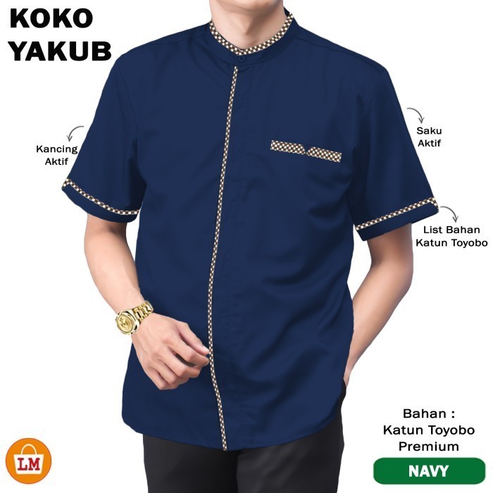 HAMMID - NEW 2025 BAJU KOKO KEMEJA JUMBO KATUN TOYOBO PREMIUM LENGAN TANGAN PENDEK TERBARU LEBARAN N