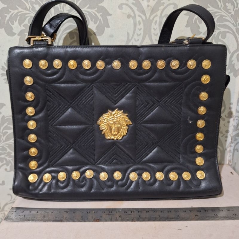 handbag kulit versace vintage preloved