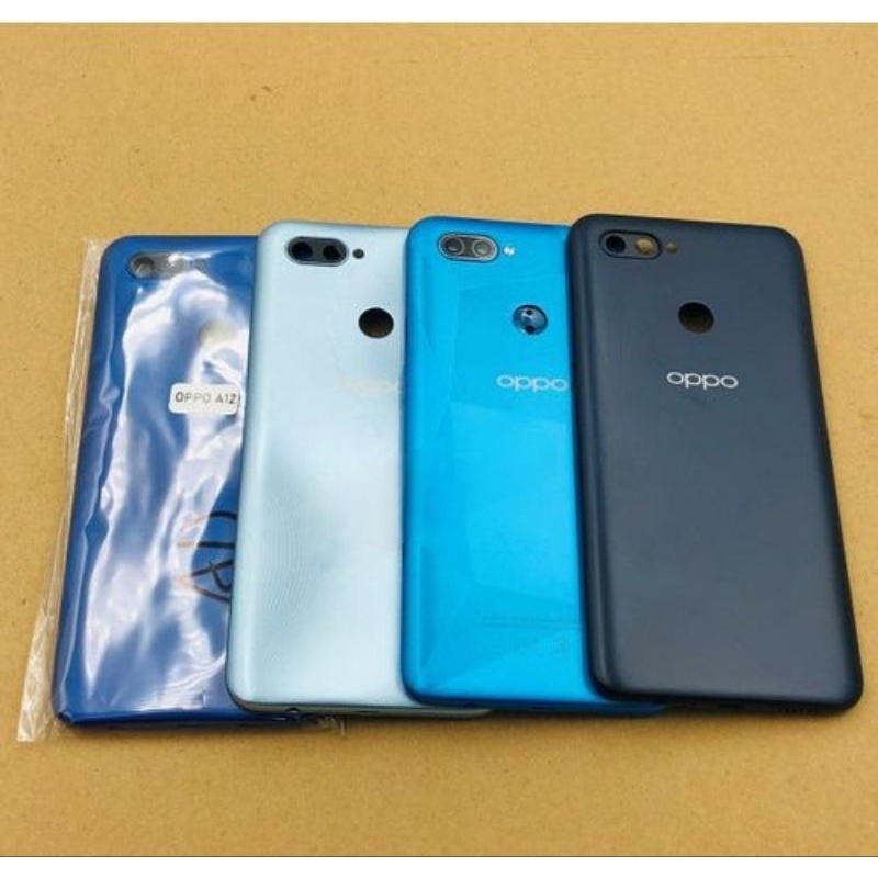 Kesing Housing Casing BackDoor Tutup Belakang OPPO A12 | Back Door BackCover Bekdor + Tombol OPO A12