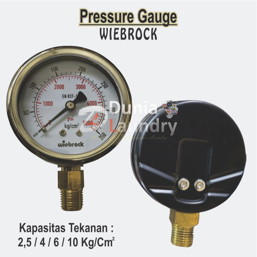 Pressure Gauge Wiebrock Boiler / Manometer Boiler Setrika Uap