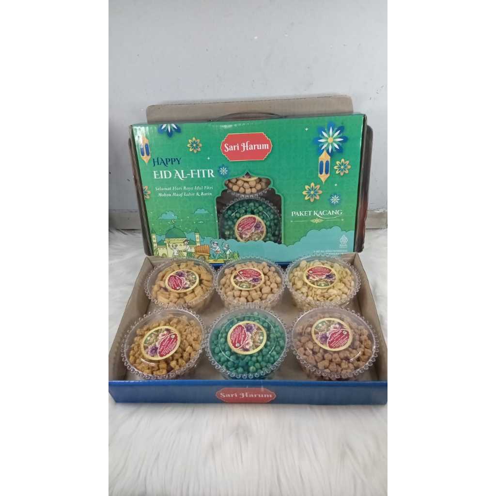 

Sari Harum Paket Kacang Kue Kering Lebaran 2025 Termurah | Cemilan Kacang Isi 6 Toples